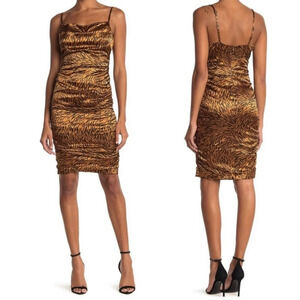 NWT Likely Revolve Alessia Tiger Print Sleeveless Dress Size 2 Retail $228